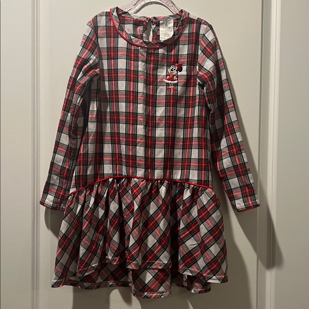 Disney Red Plaid Dress with Minnie Mouse Patch